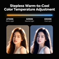 Panneau lumineux LED pour photographie, blanc, température de couleur réglable, pour maquillage, diffusion en direct, appel vidéo, lumière de beauté