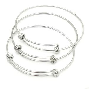Stainless Steel Push Pull <b>Bracelet</b> 1.6mm <b>Adjustable</b> Elastic Telescopic Bangle For DIY Jewelry Making Fashion Accessory - Product Image 1