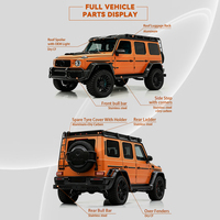 Accessoires de voiture, kit carrosserie pour Mercedes-Benz Wagon Classe G W464 W465, mise à niveau vers un style large 4x4, pièces automobiles en métal + fibre de carbone