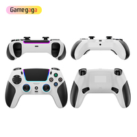 Manette de jeu sans fil Gamegaga SZ-5005B pour P5, gyroscope 6 axes, double moteurs de vibration asymétriques, éclairage RVB 7 couleurs, joystick réglable