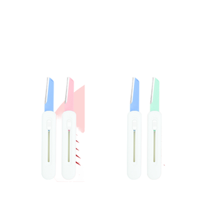 Recortador de Cejas Retráctil de Acero Inoxidable con Cuchilla Inclinada, Maquinilla de Afeitar Facial, Herramienta con Logotipo Personalizado - Product Image 1
