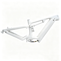 Rangka Sepeda Gunung Listrik Full Suspension Carbon Dengfu E22 Langsung dari Pabrik untuk Motor Tengah Bafang