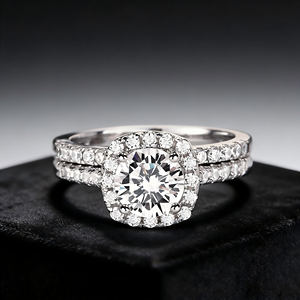 Anillo Clásico Cuadrado con Corte Princesa, Circonita Cúbica, Plata de Ley 925, Anillo de Compromiso y Boda - Product Image 1