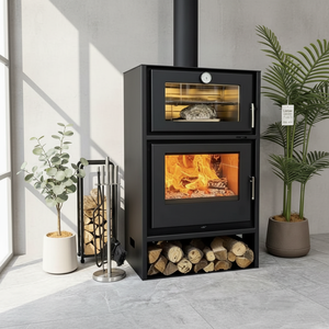 <span class=keywords><strong>Stufa</strong></span> <span class=keywords><strong>a</strong></span> <span class=keywords><strong>Legna</strong></span> Interamente in Acciaio con Grande Forno, Sistema di Riscaldamento Domestico, per Cucinare Quotidianamente, Applicazione Multiuso - Product Image 5