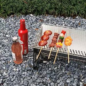Barbecue pliant multifonction portable <span class=keywords><strong>en</strong></span> acier inoxydable durable, réchaud <span class=keywords><strong>de</strong></span> camping, grille <span class=keywords><strong>de</strong></span> cuisson, poêle à <span class=keywords><strong>bois</strong></span> et à charbon <span class=keywords><strong>de</strong></span> <span class=keywords><strong>bois</strong></span> - Product Image 2