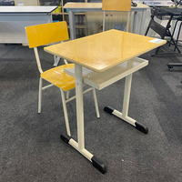 Ensemble de bureau et chaise d'école du Brésil, mobilier de classe, bureau et chaise pour étudiants