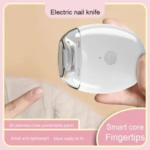 Broyeur d'<span class=keywords><strong>ongles</strong></span> électrique en plastique durable rechargeable par USB pour <span class=keywords><strong>bébé</strong></span> <span class=keywords><strong>lime</strong></span> de coupe-<span class=keywords><strong>ongles</strong></span> domestique anti-éclaboussures pour utilisation au doigt - Product Image 3