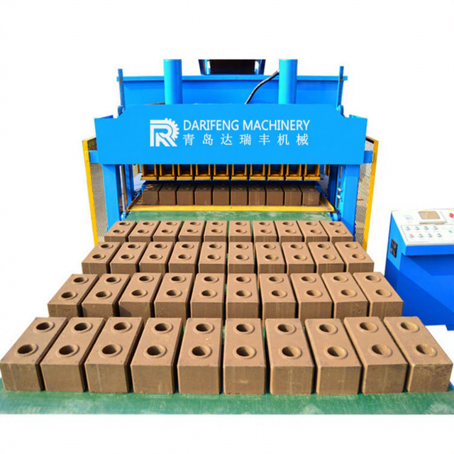 Clay Soil Interlocking Brick Block Making Machine for Compressed Earth Blocks Fully Automatic DF10-10 Groving Brick Machine