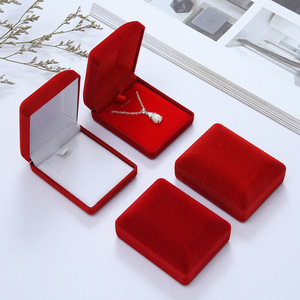 Caja de Joyería Exquisita para Anillo, Colgante y Pulsera en Rojo, Negro y Azul, Venta al por Mayor a Precios Económicos - Product Image 1
