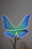 Fleurs artificielles personnalisées uniques, papillon géant lumineux, imperméable, décoration de mariage, fête, scène, extérieur, jardin