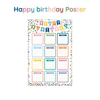 Affiches d'anniversaire colorées et populaires en gros pour la décoration de salles de classe et d'ambiance intérieure.