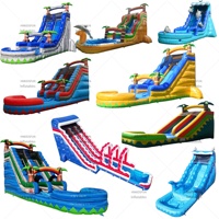 Vente flash : Toboggan aquatique gonflable personnalisé, château gonflable pour enfants, toboggans aquatiques pour parcs d'attractions intérieurs/extérieurs
