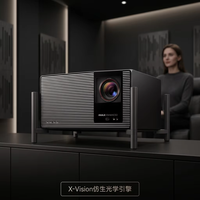 Projecteur Android Xgimi X50 ultra DLP 4K + Écran Photon 100 pouces, Objectif optique à zoom électrique K, 6000 lumens ANSI, Haute luminosité