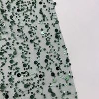 Tissu tissé 100 % polyester à sequins et perles, qualité garantie pour robes, chaussures de mariage et sacs - Garçons et Filles
