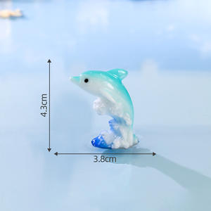ชุนจุนจุนภูมิทัศน์ตุ๊กตาปลาโลมาเจ็ดสีอุปกรณ์ตกแต่งทะเลแบบทำมือเครื่องประดับขนาดเล็กสำหรับตกแต่งรถตั้งโต๊ะ - Product Image 6