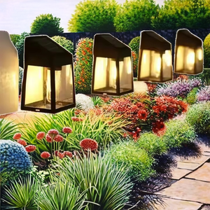 Lámpara Solar de Pared para Exteriores, con Difusor de Vidrio Templado, Temperatura de Color Ajustable de 2700K-6500K, Impermeable, Alimentada por Energía Solar - Product Image 2