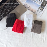 Celana Boxer Pria Terbaru Bahan Katun Rajut Solid, Bernapas, Merk Ternama