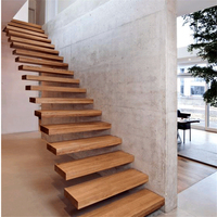 Lumière LED murale pour escaliers avec escalier moderne, escalier flottant