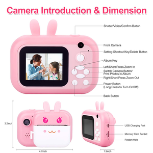 กล้องถ่ายรูปความร้อนขนาดเล็ก HD 1080p รุ่น Factory CE สำหรับเด็ก ของขวัญเด็ก ของเล่นเด็ก กล้องเซลฟี่เด็ก กล้องพิมพ์ภาพทันที - Product Image 2