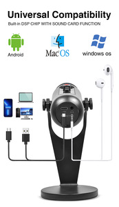 Set de Micrófono USB BHA K-6 para Teléfono Móvil y Computadora, Universal para Transmisión en Vivo, Transmisión de Juegos, Monitoreo en Tiempo <span class=keywords><strong>Real</strong></span>, OTG - Product Image 3