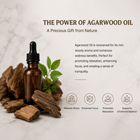Huile essentielle d'agarwood 100% pure, antiseptique, parfum sucré, cosmétiques biologiques, parfum, fabrication de parfums, huile pour diffuseur d'hôtel