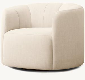 Chaise d'appoint de loisirs confortable de haute qualité Offre Spéciale <span class=keywords><strong>Fauteuil</strong></span> pivotant rond en <span class=keywords><strong>tissu</strong></span> rembourré <span class=keywords><strong>pour</strong></span> canapé simple - Product Image 3