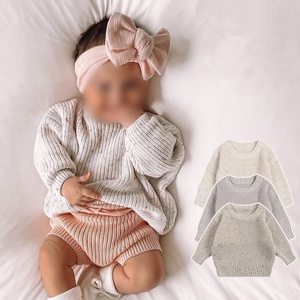 Детский джемпер с круглым вырезом, пуловер для мальчиков и девочек на весну и осень, детская трикотажная одежда, зимняя детская одежда - Product Image 1