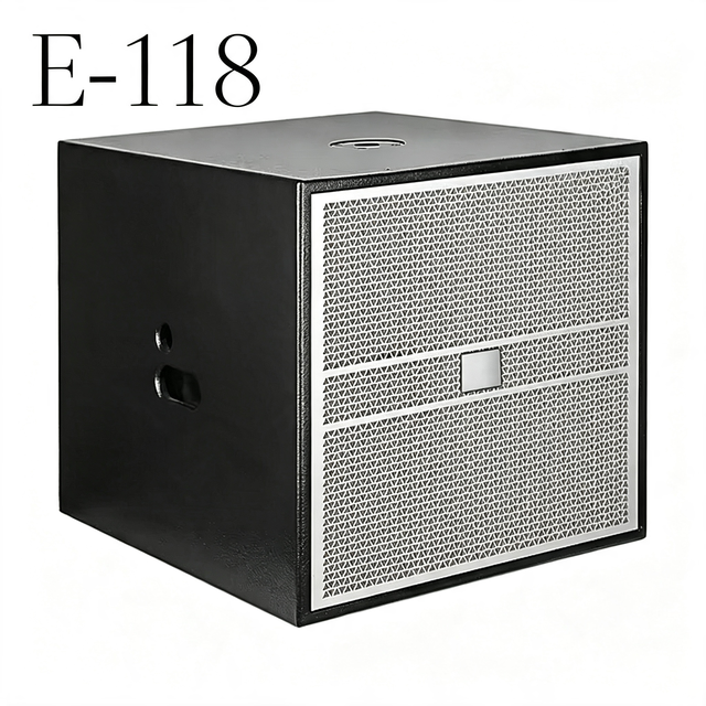 E-118 Line Array System Passive 2-way 18-inch Monitor Speakers 8 Ohm AC Powered Plastic Metal Shell 500W Reverse Listening Home