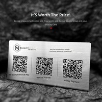Letrero de Código QR Personalizado de Acero Inoxidable con Base de Madera de Nogal, Técnica de Corte Láser en Metal para Hoteles, Cafés y Restaurantes