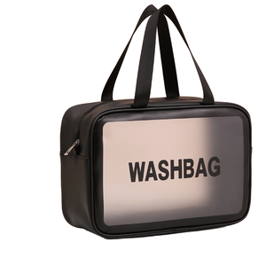 Boîte <span class=keywords><strong>de</strong></span> <span class=keywords><strong>maquillage</strong></span> professionnelle pour dames Grande capacité Nylon pour trousse <span class=keywords><strong>de</strong></span> toilette Fermeture à glissière transparente Logo brodé à la mode <span class=keywords><strong>Professionnel</strong></span> PU - Product Image 6