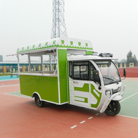 Chariot Alimentaire en Promotion Vendeur de Glaces et Hot-Dogs Mini Restaurant Mobile Camionnette de Cuisine /Tricycle à Café Food Truck