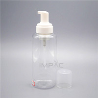 Bouteilles de savon moussant transparentes de grande taille avec pompe distributrice, conteneur de 500 ml pour désinfectant