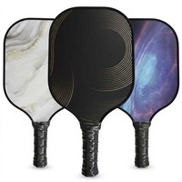 Raquette de pickleball en fibre de carbone pressée à chaud, noyau en nid d'abeille PP, anti-déformation, vente en gros OEM, durable, portable, pour l'entraînement