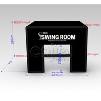 Simulateur de golf gonflable personnalisable de boîtier mobile de Sim de golf de PVC d'usine avec l'écran d'impact pour la maison