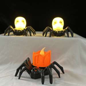 Halloween LED Candle Glowing Ornaments Light <b>Spider</b> Lights Plastic Home Party Decor - Product Image 4
