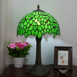 30CM estilo mediterráneo contemporáneo creativo Simple bar restaurante dormitorio mesita de noche Tiffany vidrieras lámpara de mesa Industrial - Product Image 2