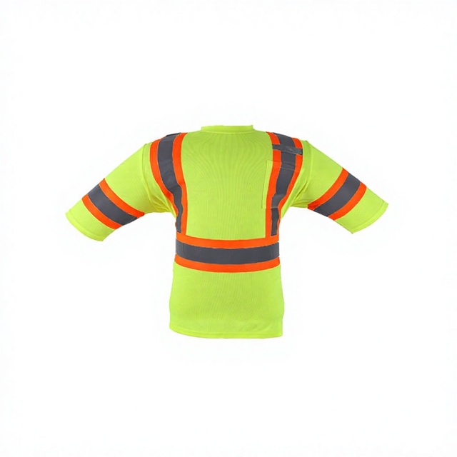 Summer Safety High-Visibility Class 2 Reflective Breathable Birds-Eye Fabric Short-Sleeve Workwear Traffic Safety