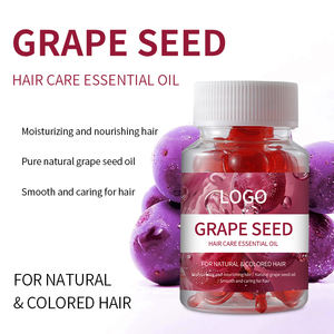 Fabricant d'usine Huile de pépins de raisin naturelle et biologique 50 pièces Sérum capillaire réparateur aux vitamines et à l'acide de gingembre sans rinçage à l'acide hyaluronique - Product Image 2