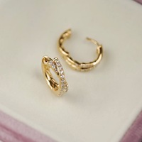 Boucles d'oreilles torsadées pour femmes en argent sterling S925 à double rangée, exquises, nouveauté populaire transfrontalière très vendue