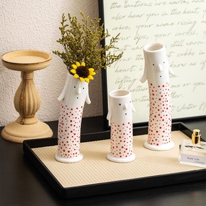 Jarrón de Cerámica <span class=keywords><strong>con</strong></span> Forma de Rostro, Novedoso y Único, Decoración Linda para Oficina y Hogar, Jarrón para <span class=keywords><strong>Flores</strong></span> Secas y Frescas, Decoración de Mesa - Product Image 5