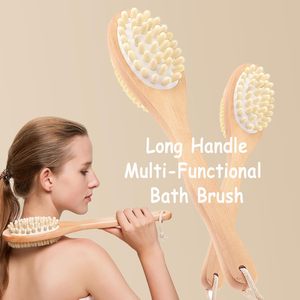 Brosse exfoliante en sisal 100 % naturelle et végane, manche en bambou, pour douche et bain à sec, vente en gros usine - Product Image 2