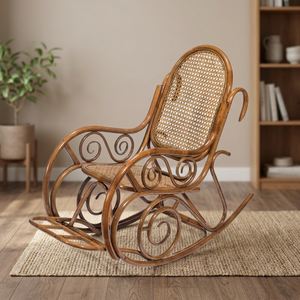 CHAISE À BASCULE SUR KD Chaise de détente confortable en rotin pour mobilier d'extérieur pour villa - Product Image 3