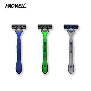 HAOWELL P04302 Afeitadora Desechable de Tres Cuchillas, Maquinilla de Afeitar de Goma de Plástico con Lubricante <span class=keywords><strong>AMAZON</strong></span> <span class=keywords><strong>para</strong></span> <span class=keywords><strong>Hombre</strong></span> y Mujer - Product Image 6
