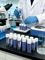 Poudre de peptide de cuivre GHK-CU bleue de haute pureté, matière première cosmétique premium, marque privée