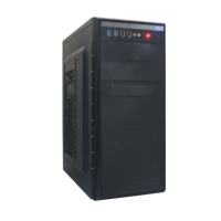 Pc atx en vrac avec ventilateur d'alimentation, boîtier d'ordinateur en plexiglas à refroidissement horizontal