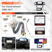 Aijia Promotion : Kit complet de cadre radio multimédia Android 12,3 pouces UV noir pour Toyota Fortuner Hilux 2005-2017 (conduite à gauche/droite)