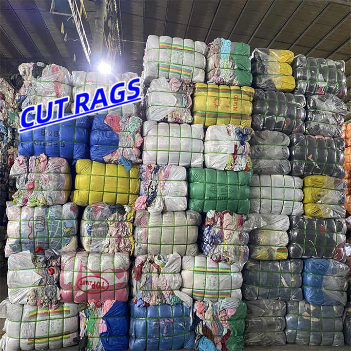 Customized Size 10kg Bag Bleached Hosiery T Shirt Rags Cotton Tube ...