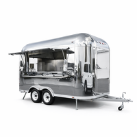 Nouveau camion de restauration mobile en acier inoxydable 304, remorque alimentaire pour hot-dogs, camping-car, chariot de café et de crème glacée avec cuisine complète