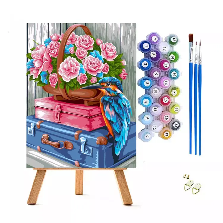 R-PBN001 DIY Paint By Numbers for Adults Kids Canvas Art Home Wall Decor Oil Painting By Numbers Kits