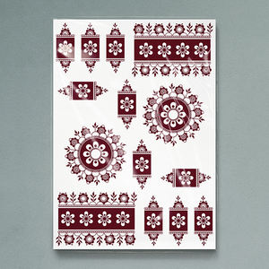 ملصق وشم حناء مؤقت بتصميم مهندي ليلى غير سام مقاوم للماء وقابل للنقل بالماء - Product Image 6